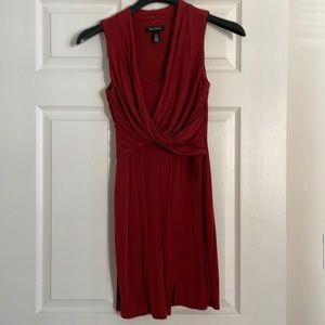 WHBM Dress Drape Knit Wrap Burnt Orange Sz XXS